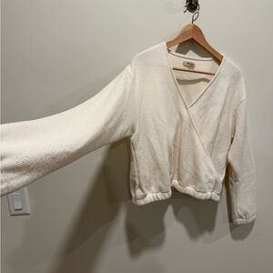 Madewell Cream V-Neck Sweater